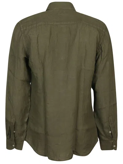 Fay Long-sleeve Button-up Shirt In Green