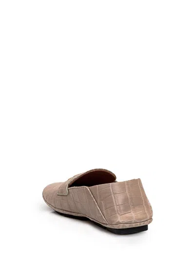 Dolce & Gabbana Leather Driver In Beige