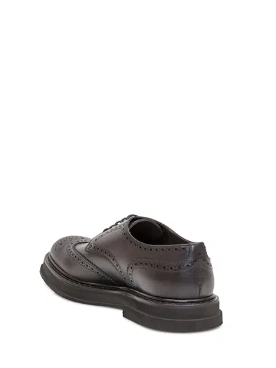 Doucal's Leather Oxford Shoes In Brown