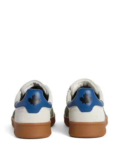 Dsquared2 Multicolor Canvas Boxer Sneakers In White
