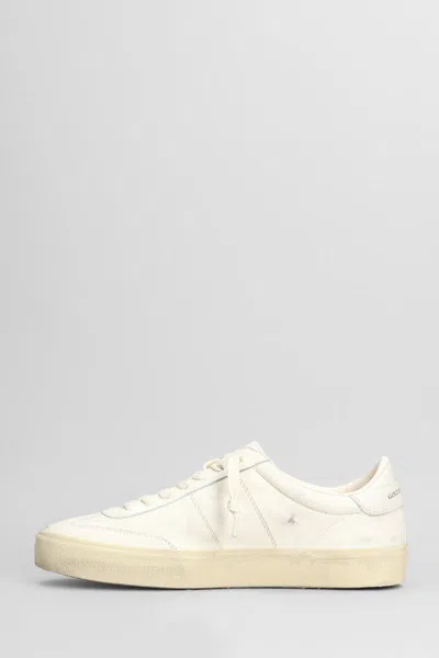 Golden Goose Soul Star Leather Low-top Sneakers With Used Effect In White