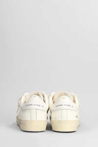 Golden Goose Soul Star Leather Low-top Sneakers With Used Effect In White