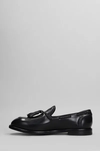 Premiata Loafers In Black Leather In Black