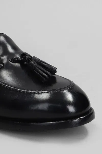 Premiata Loafers In Black Leather In Black