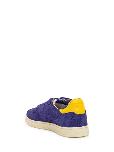 Autry Medalist Flat Sneakers In Lanzuli And Dandelion Suede In Blue