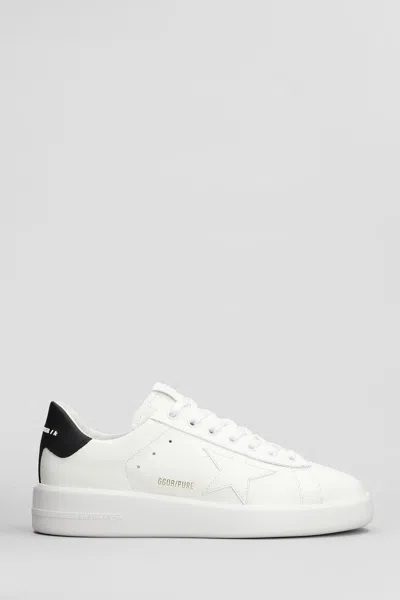 Golden Goose Mens Silver Com Pure Star Bio Logo-print Faux-leather Low-top Trainers In White