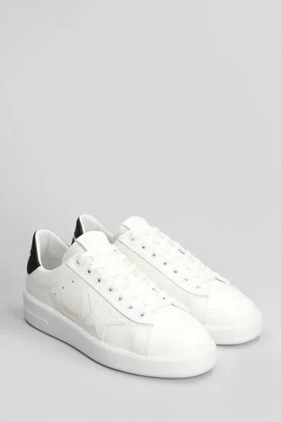 Golden Goose Mens Silver Com Pure Star Bio Logo-print Faux-leather Low-top Trainers In White