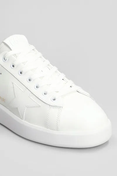 Golden Goose Mens Silver Com Pure Star Bio Logo-print Faux-leather Low-top Trainers In White