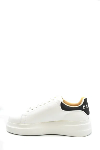 Philipp Plein Low-top Sneakers With Calf Leather Upper In White