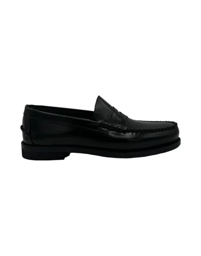 The Sharp Corner Mocha Sabot Shoe In Black