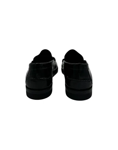 The Sharp Corner Mocha Sabot Shoe In Black