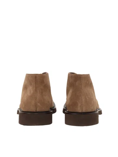 Doucal's Beige Boots Suede In Brown