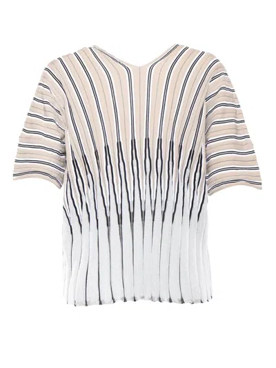 Kangra Cashmere Blouse With Lurex In Beige