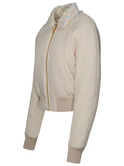 Khrisjoy Long-sleeved Zipper Casual Jacket In Beige