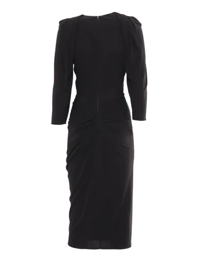 Elisabetta Franchi Side-zip Jersey Midi Dress In Black