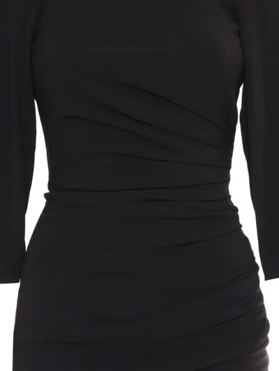 Elisabetta Franchi Side-zip Jersey Midi Dress In Black