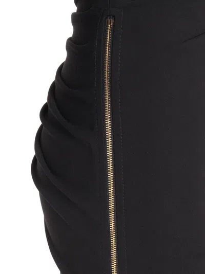 Elisabetta Franchi Side-zip Jersey Midi Dress In Black