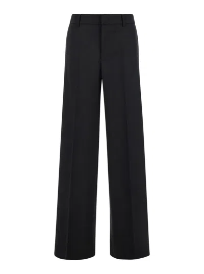 Pt Torino Belt Loop Belt Casual Pants In Black