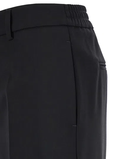 Pt Torino Belt Loop Belt Casual Pants In Black