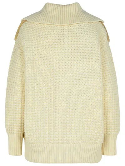 Fabiana Filippi Cream Shearling Jacket In Beige