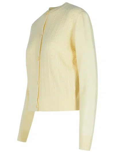 Fabiana Filippi Platinum Buttoned Knitted Cardigan In Beige