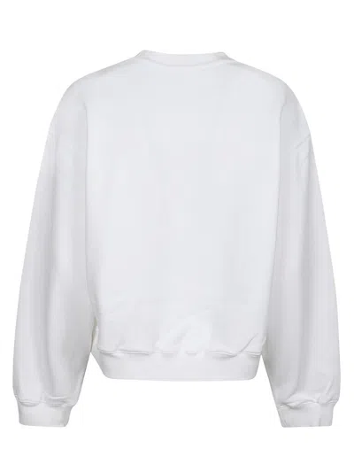 Alexander Wang T Puff Paint Logo Essentail Terry Sweatshirt In White
