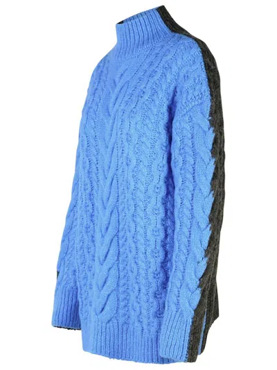 Stella Mccartney Two-tone Alpaca Blend Turtleneck Sweater In Multicolor