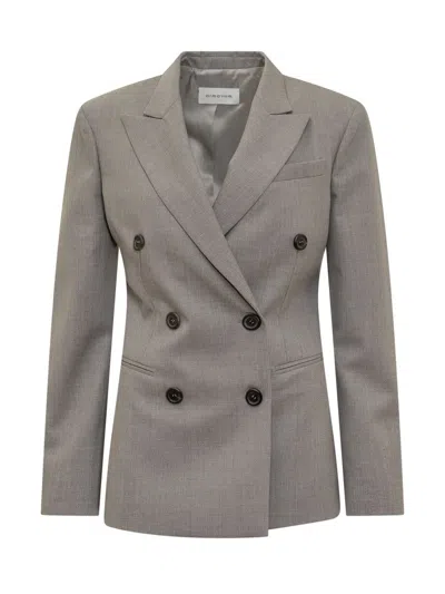 Armarium Sophisticated Double-breasted Wool Jacket For Fall/winter 2024 In Grey