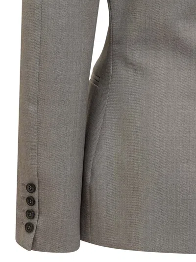 Armarium Sophisticated Double-breasted Wool Jacket For Fall/winter 2024 In Grey