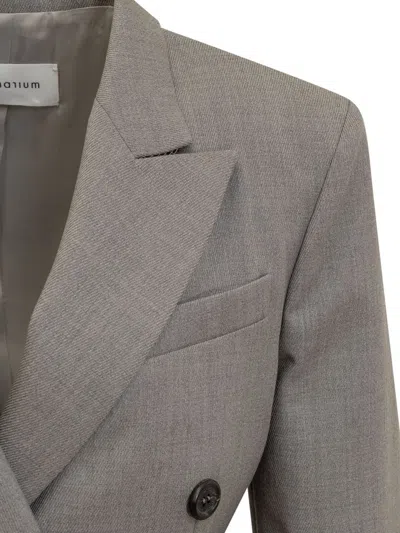 Armarium Sophisticated Double-breasted Wool Jacket For Fall/winter 2024 In Grey