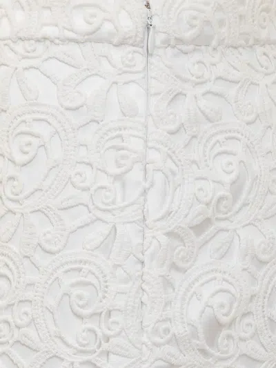 Burberry Macram Ace Pencil Skirt In White