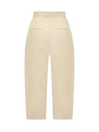 Calcaterra Cropped Trousers In Beige
