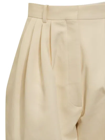 Calcaterra Cropped Trousers In Beige