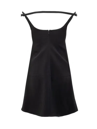 Courrèges Ellipse Bustier Mini Dress In Black