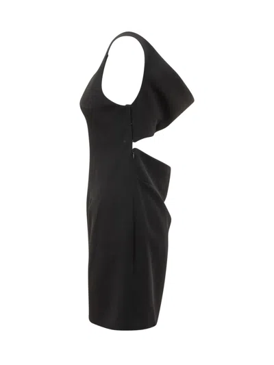 Givenchy Cutout Draped Mini Dress In Black