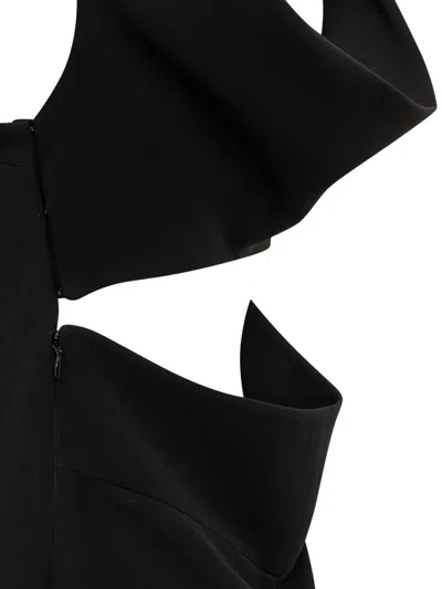 Givenchy Cutout Draped Mini Dress In Black