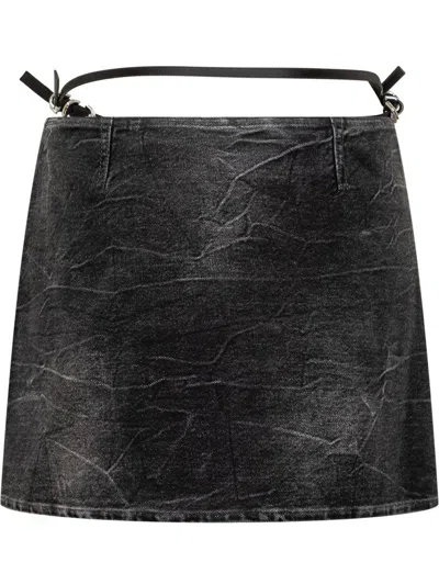 Givenchy Stylish Denim Mini Skirt For Women In Black