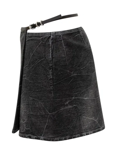 Givenchy Stylish Denim Mini Skirt For Women In Black