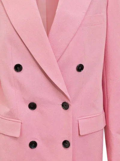 Isabel Marant Double-breasted Nevim Blazer With Peak Lapel 40 Italian Size In Pink