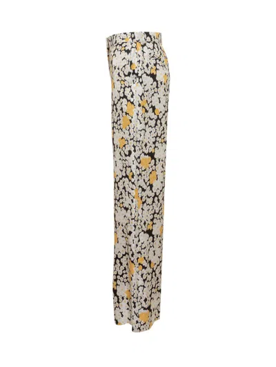 Lanvin Printed Satin Pant In White