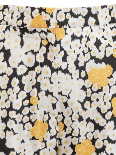 Lanvin Printed Satin Pant In White