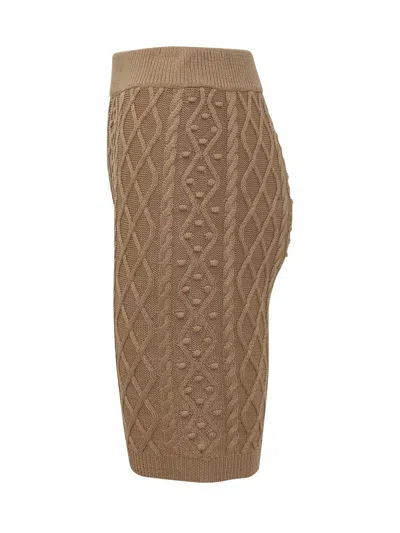 Loulou Studio Knee Length Shorts In Beige