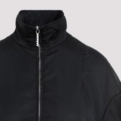 Marni Black Front Zipped Nylon Jacket In Black