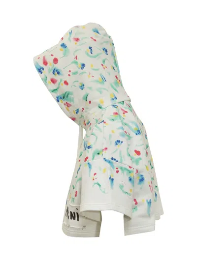 Marni Multicolor Cotton Sweatshirt In White