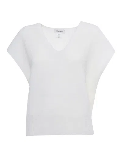 Kangra Cashmere V-neck Vest In White