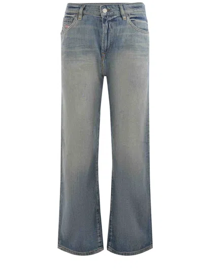 Diesel 1978 D-akemi Bootcut Flared Jeans Medium In Denim Chiaro