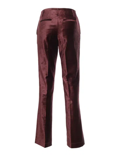 Forte Forte Velvet Straight-leg Trousers In Brown