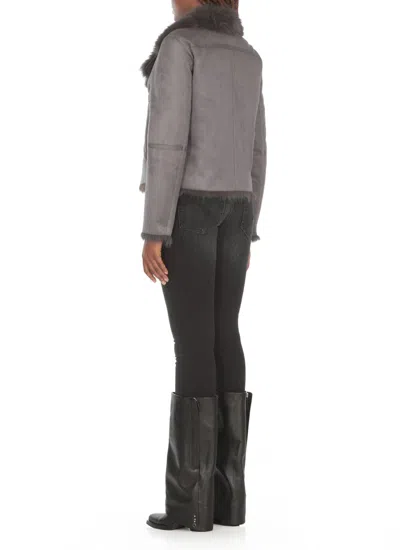Betta Corradi Synthetic Fur Coat In Grey