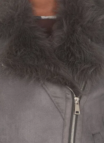 Betta Corradi Synthetic Fur Coat In Grey