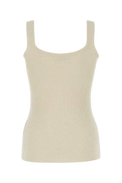 Valentino Garavani Sand Silk Tank Top In Neutral